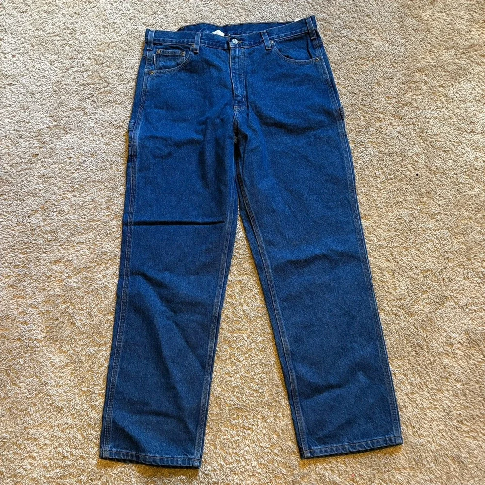 Carhartt B171 DST Relaxed Fit Carpenter Jeans Men's 38x30 Denim Blue NWT